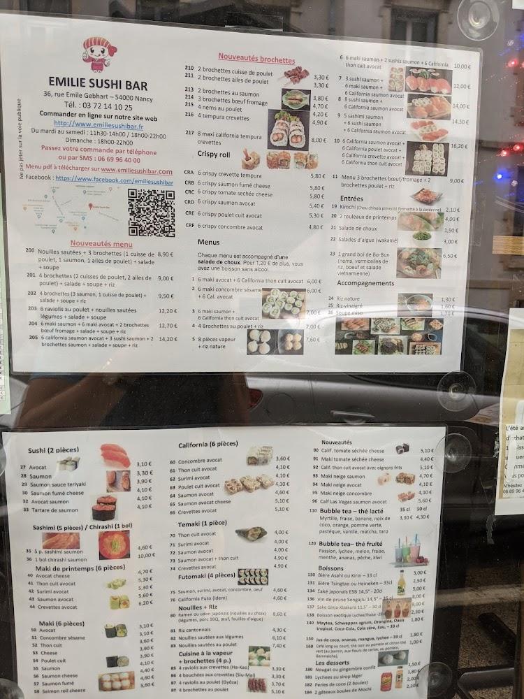 Emilie Sushi Bar - Menu Image 3